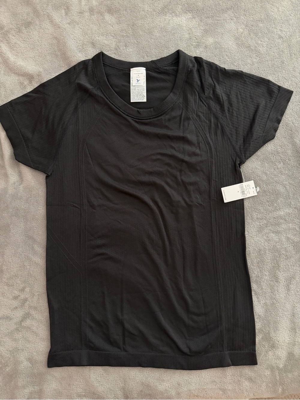 Women's Black Short Sleeve Athletic Top